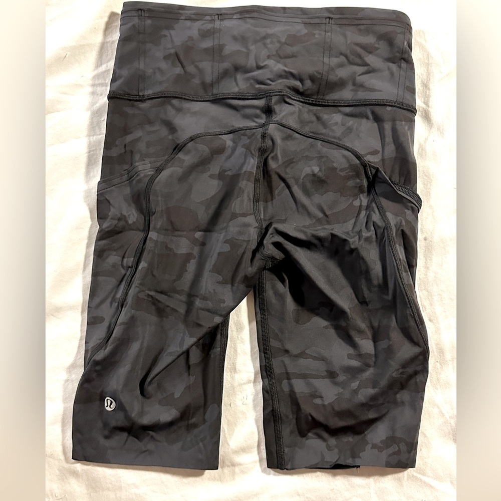 Lulu lemon dark camo biker shorts